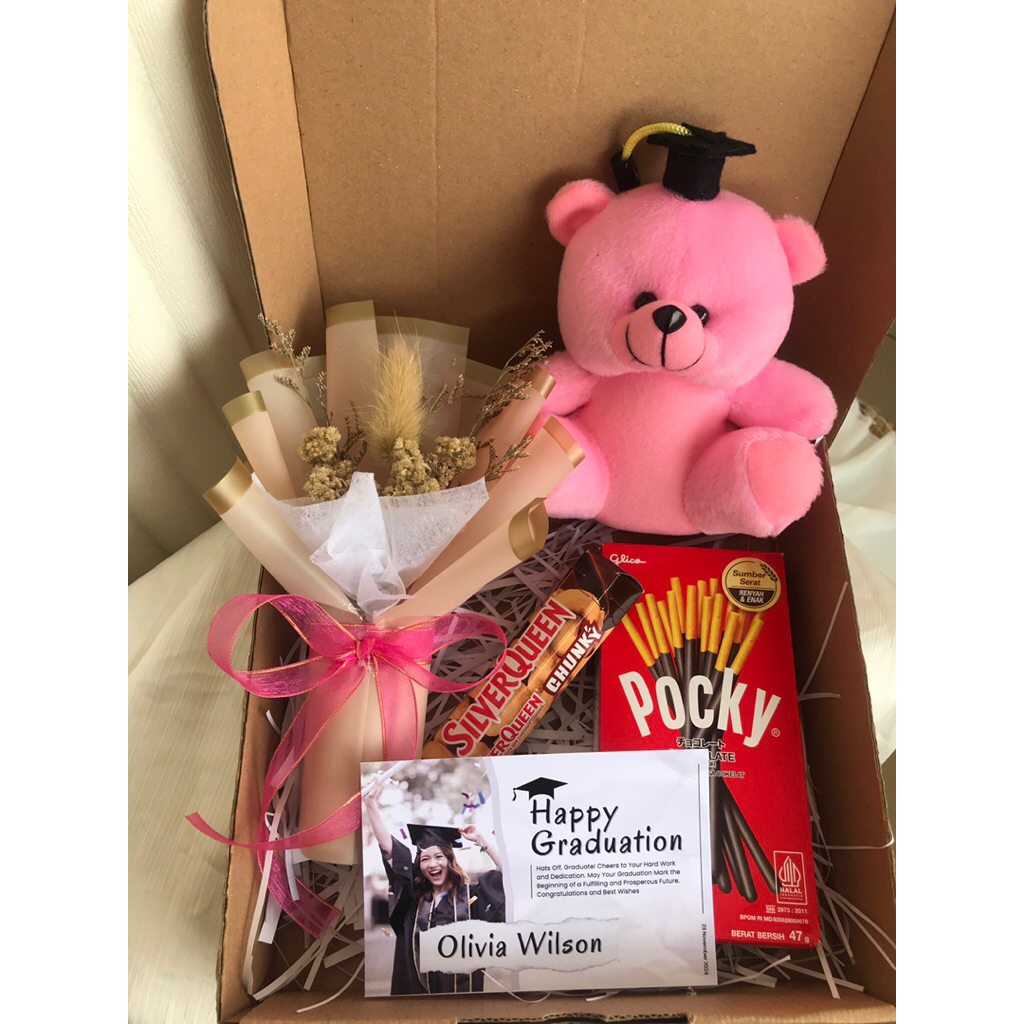 Hampers Wisuda - Gift Wisuda  Paket Kado Cewe / Hampers Siap Kirim