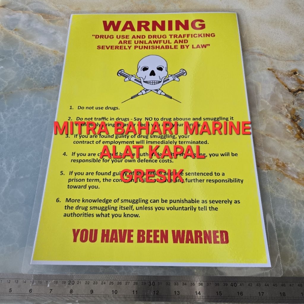 

Poster IMO Symbol IMPA 331541 Drugs Use & Trafficking Ukuran 480x330mm / A3+