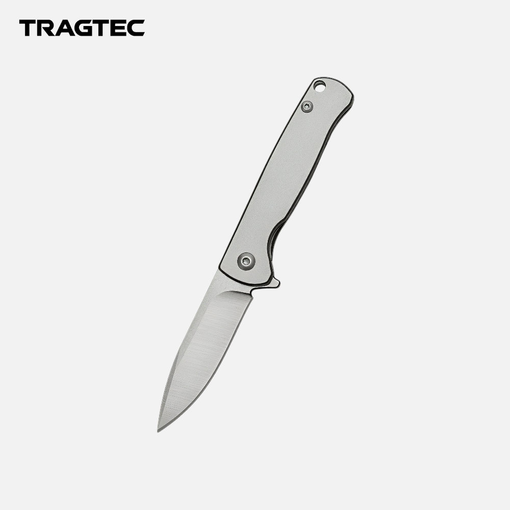 TRAGTEC Mini Pocket Folding Tool Stainless Steel D2 EDC Keychain ID0189