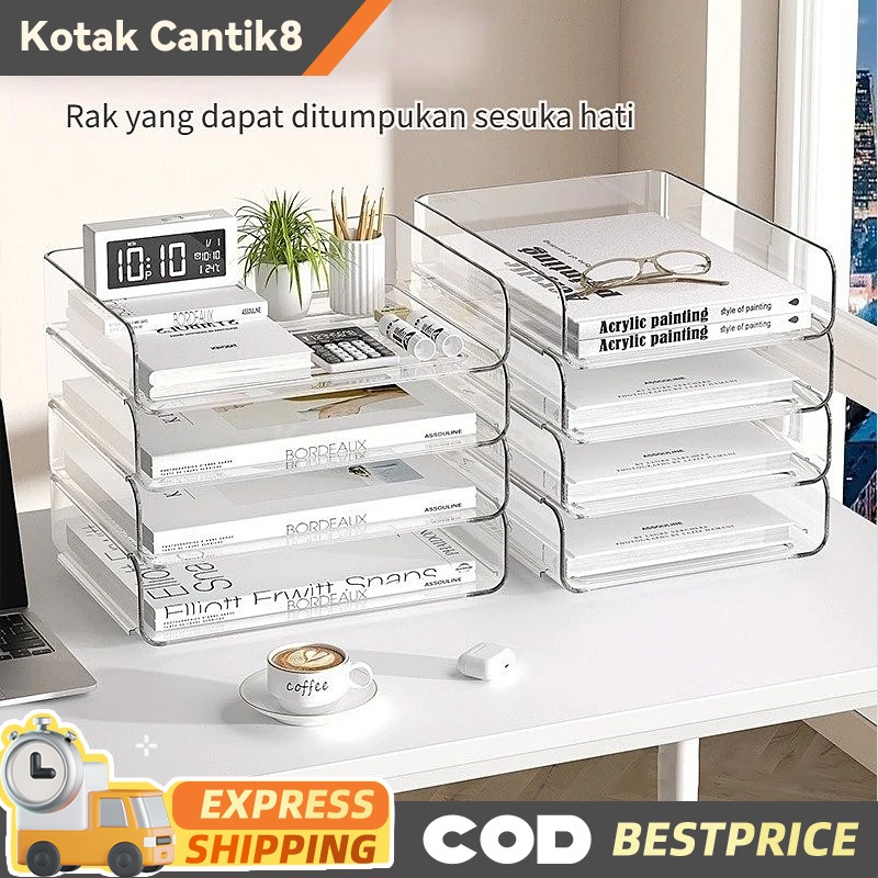 

Rak Dokumen Plastik A4 Kotak Penyimpanan Multifungsi untuk Dokumen Kertas Buku dan Alat Tulis Dapat Ditumpuk Bahan PET Berkualitas Tinggi Anti Selip Ujung Melengkung Mencegah Jatuh Apply