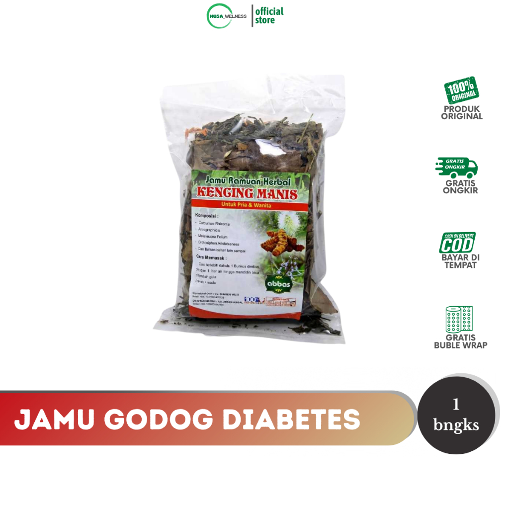 

JAMU GODOK DIABETES HERBAL – rebusan herbal alami | untuk penderita diabetes & pradiabetes / kencing manis | ramuan tradisional aman