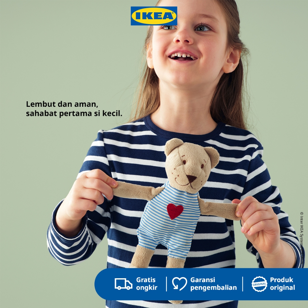IKEA FABLER BJORN Boneka Bayi Beruang 21 cm Dapat Dicuci Mesin