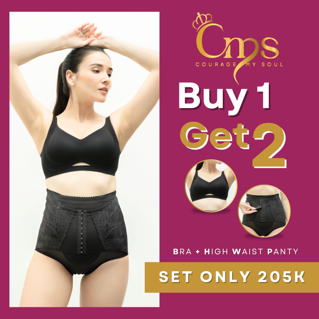 Korset Bra CMS - Promo FLASH SALE Bundling Bra + High Waist Panty Korset Hamil Celana Pakaian Dalam 