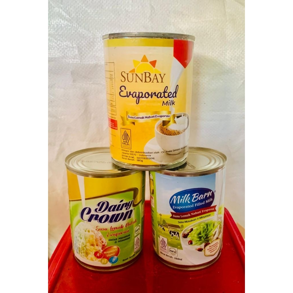 

SUSU EVAPORASI SUNBAY,DAIRY CROWN, MILK BARB 380 GR