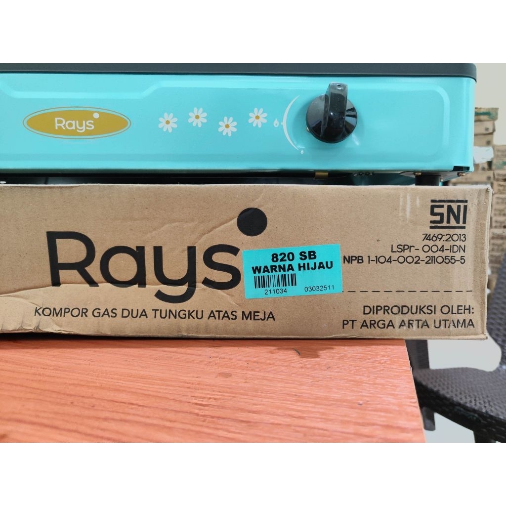 KOMPOR RAYS 820 SB ,kompor 2 tungku
