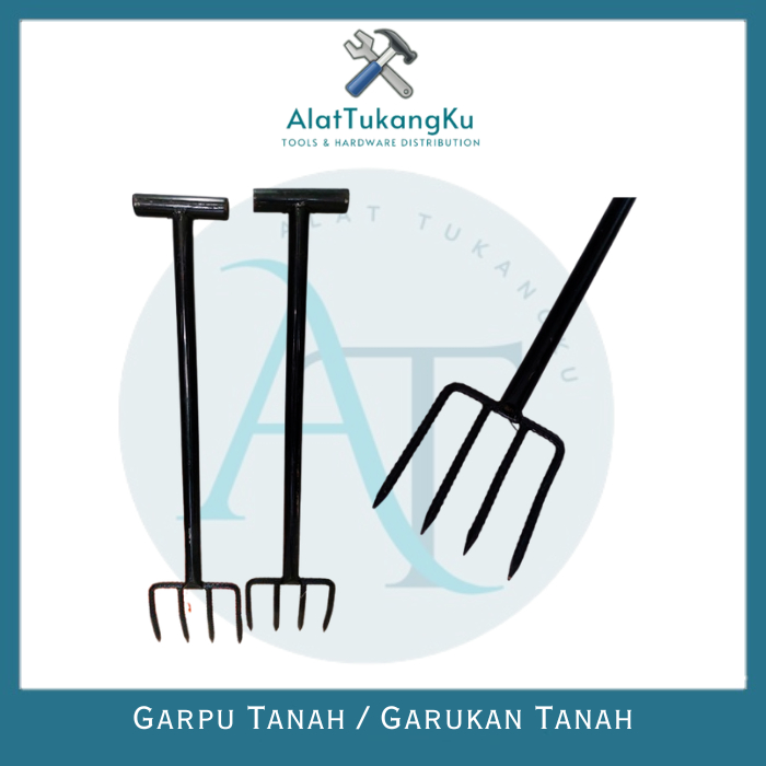 Skop Garukan Tanah Full Besi / Garukan Sampah Besi Gagang Panjang 80cm