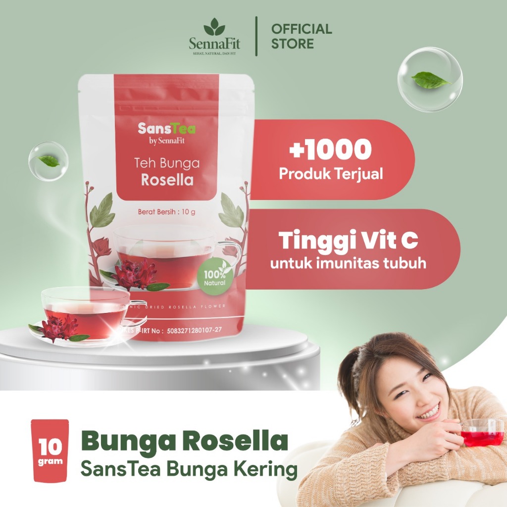 

Bunga Rosella Teh Rosela Artisan Minuman Kekinian Pewarna Alami Kaya Antioksidan