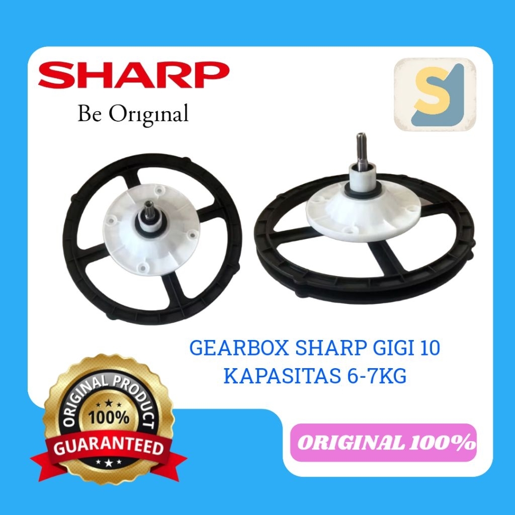 GEARBOX MESIN CUCI ORIGINAL SHARP 2 TABUNG GIGI 10 KAPASITAS PENCUCIAN 6-7KG