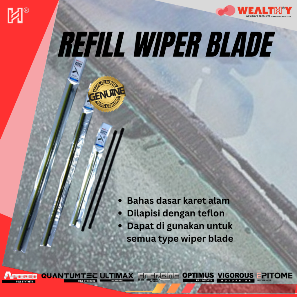 Refil Wiper | Wiper Refil | Wiper Mobil | Refill Wiper Mobil | Wiper Untuk Semua Jenis Mobil