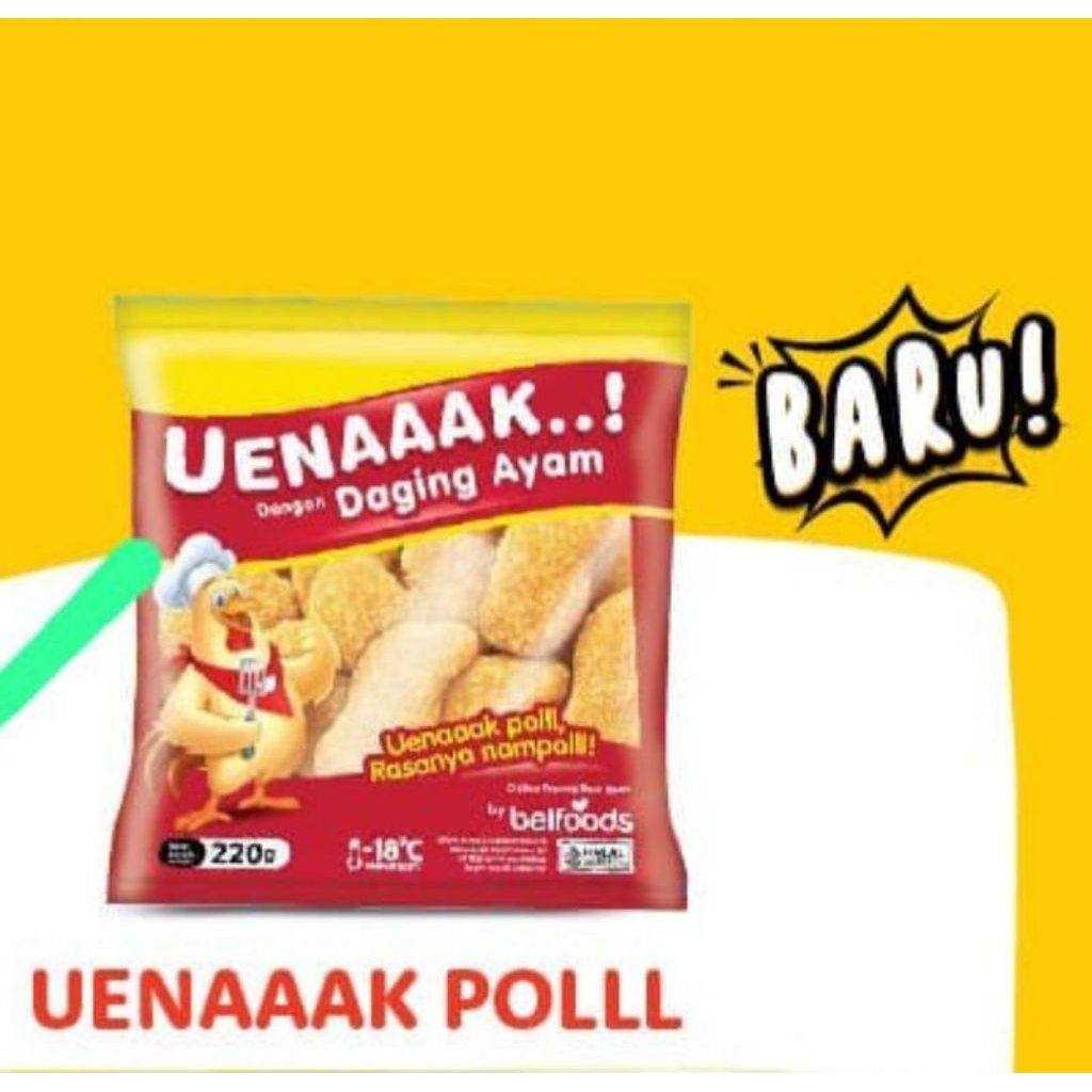 

Belfoods Nuget Ayam Uenaaak POLLL 220gr