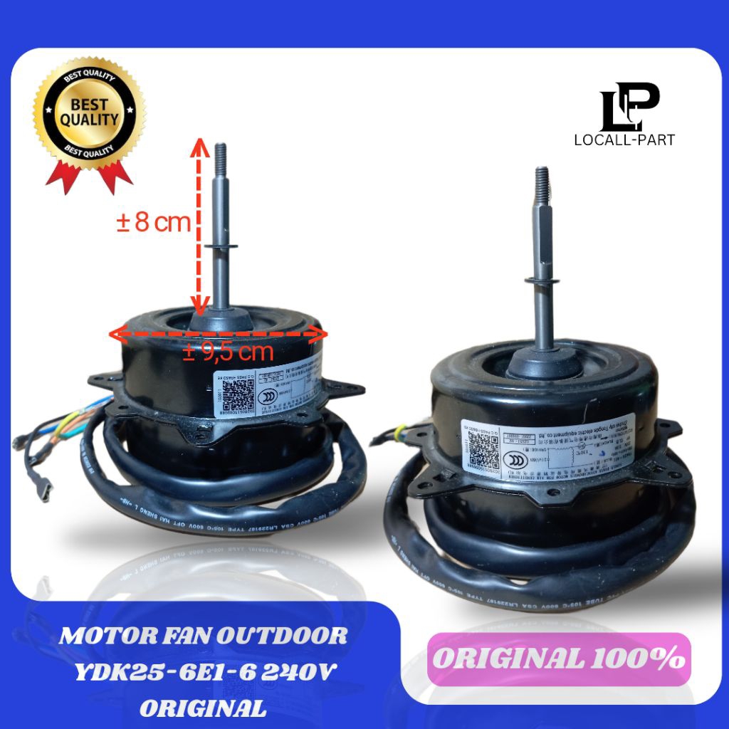DINAMO MOTOR FAN OUTDOOR AC SAMSUNG TOSHIBA SANKEN YDK25-6E1-6 240V ORIGINAL