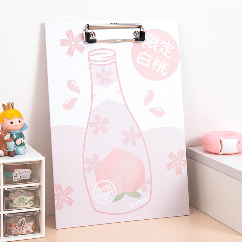 

Yoibeauty - Papan Alas Ujian A4 Clip Board, Papan Tulis Kartun Lucu, Papan Penjepit Kertas Bahan Karton Tebal