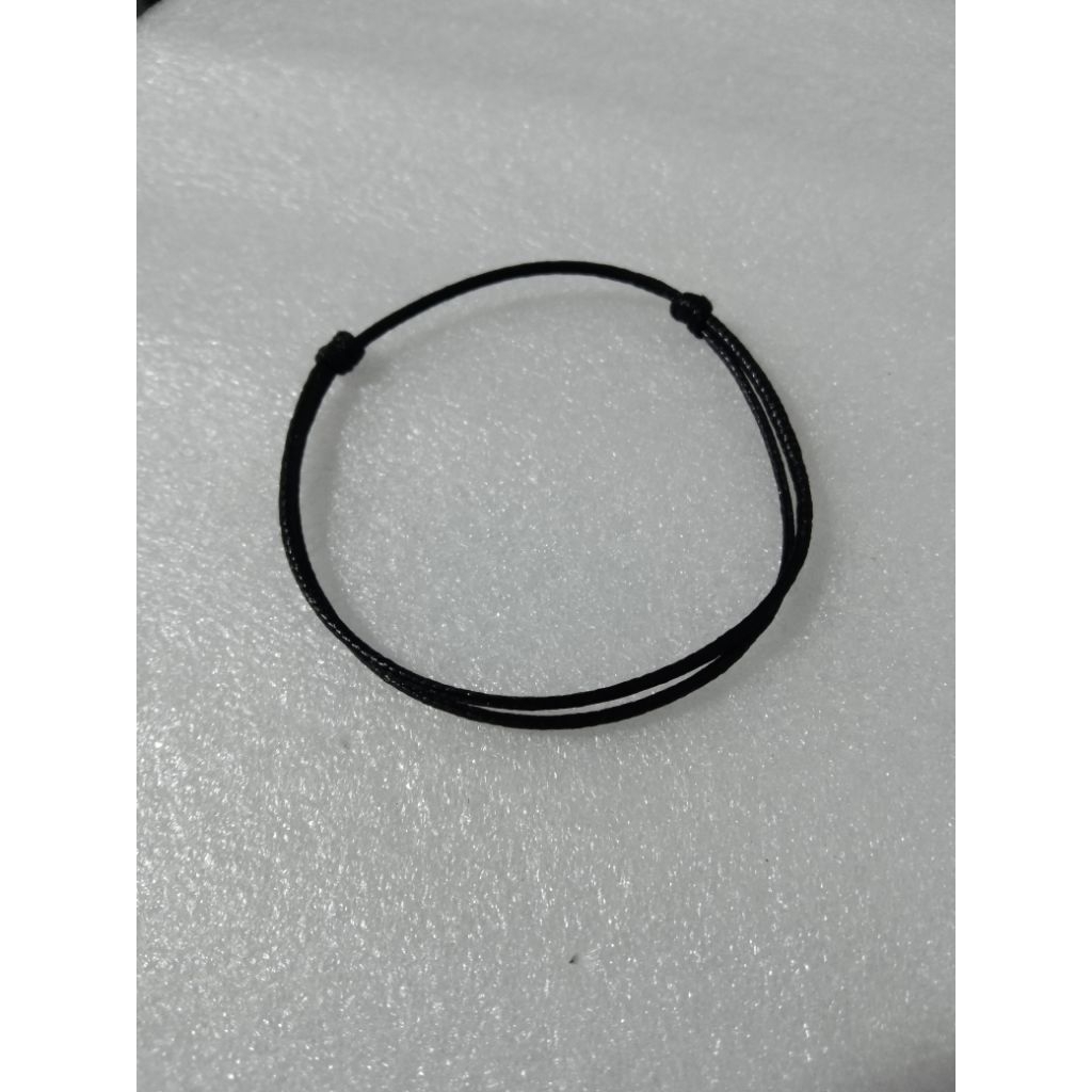 Gelang tali hitam polos / gelang Korea/ tali korea / gelang couple