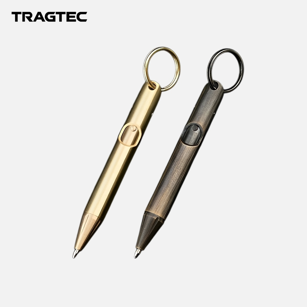 

TRAGTEC EDC Mini Brass Ballpoint Pen Keychain Pocket Pen
