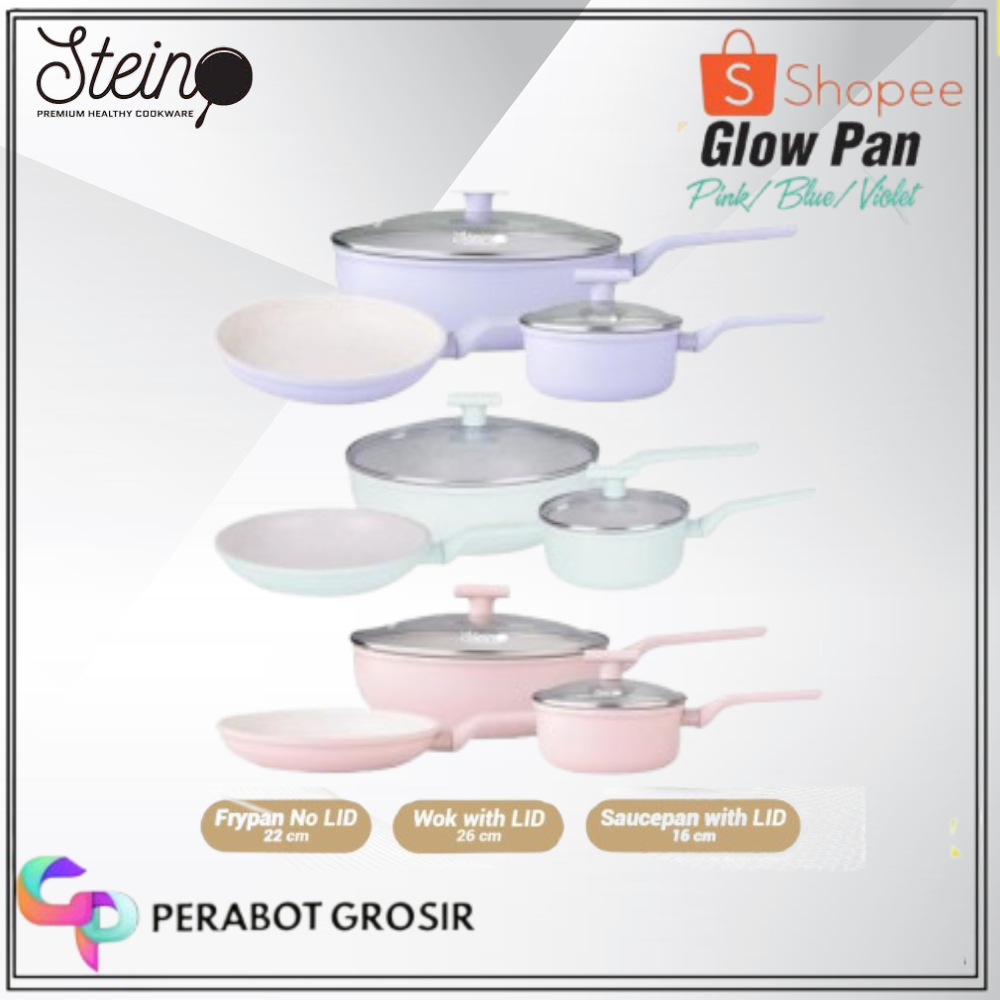 Stein Glowpan Panci Set - (Panci Marble Set 6 Lapisan)