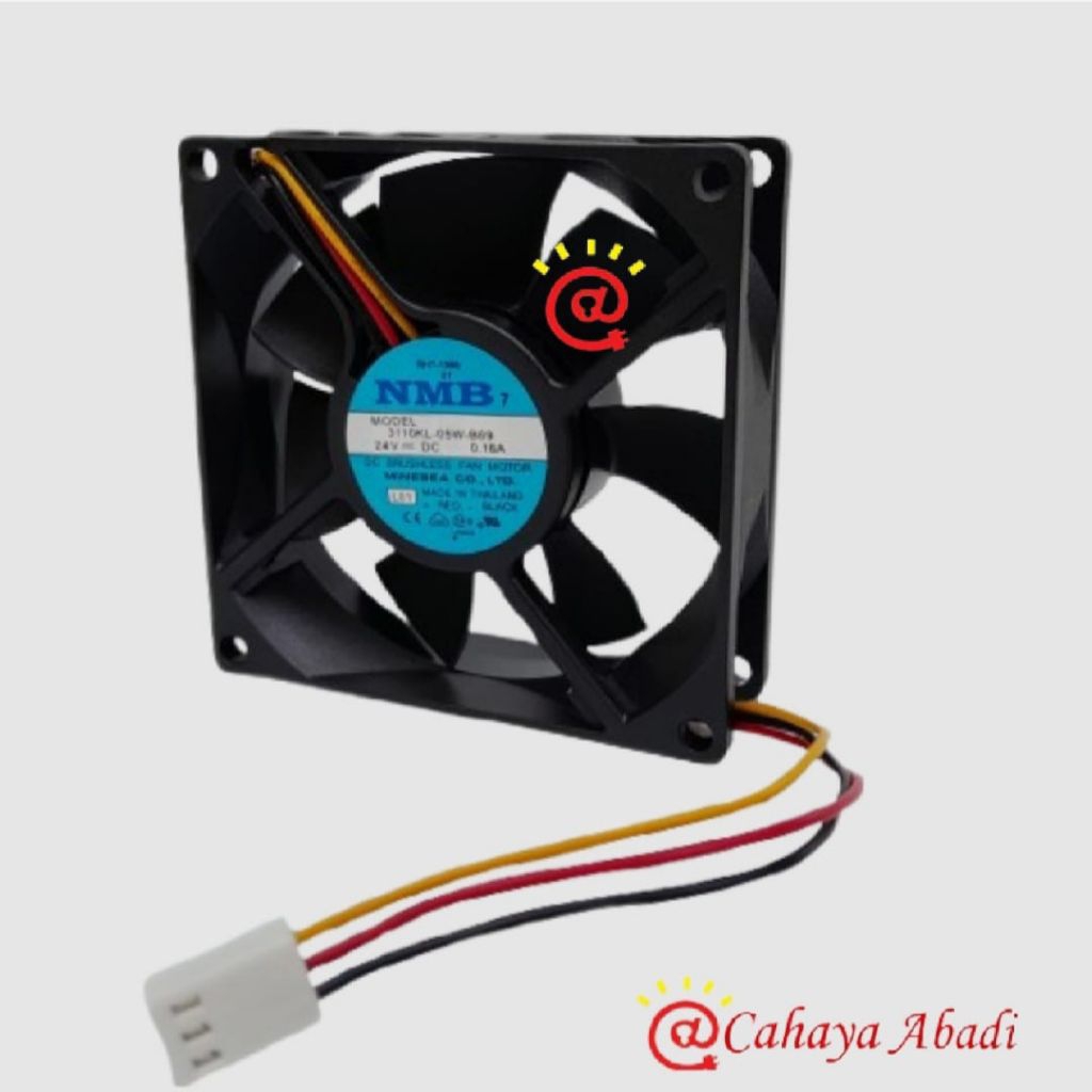 NMB Mini Cooling Fan 8x8 cm 8cm x 8cm 24V DC 24VDC 0.18A / Kipas Fan DC 80x80 mm 24VDC