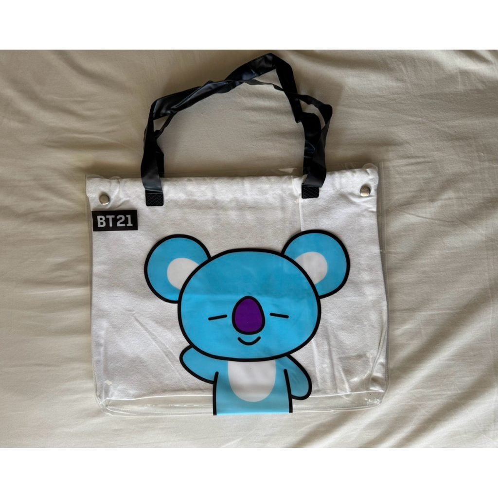 [PRELOVED] BT21 Koya RM Line Friends PVC Canvas removable tote bag