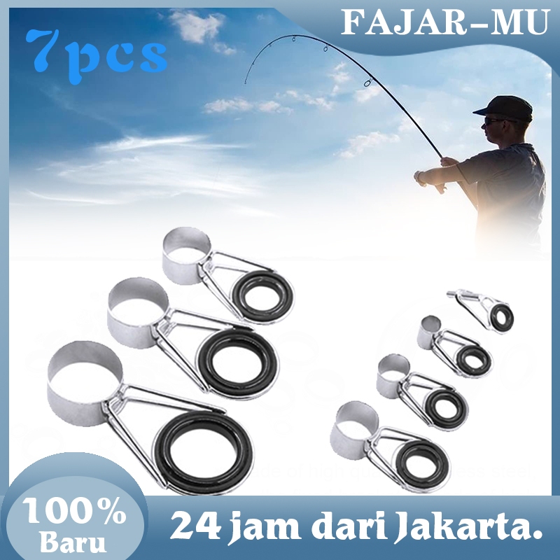 Ring Guide Joran Teleskopik 1 Set Baja Tahan Karat Aksesoris Joran Pancing