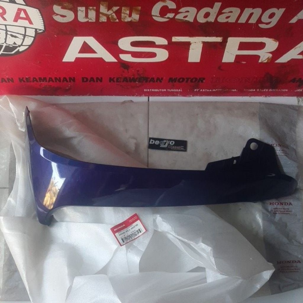 cover sayap luar legsil legshield luar kiri ungu HONDA SUPRA X 100 LD SUPRA XX LAMA ORI ORIGINAL AHM