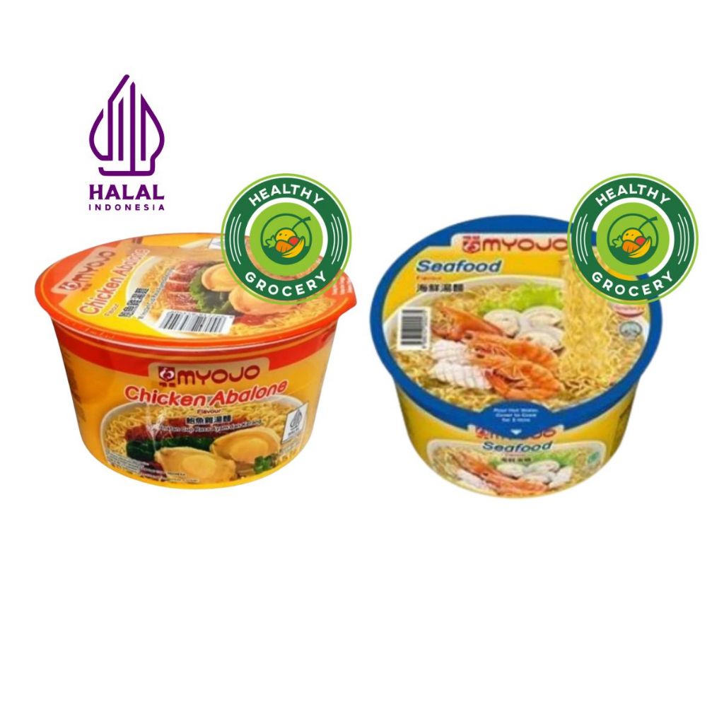 

Myojo Chicken Abalone Flavour 80gr / Myojo Seafood Flavour 81gr Mie Instan Cup