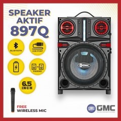 Speaker Portable Bluetooth GMC 897Q / 897P 6,5 inch speaker aktif