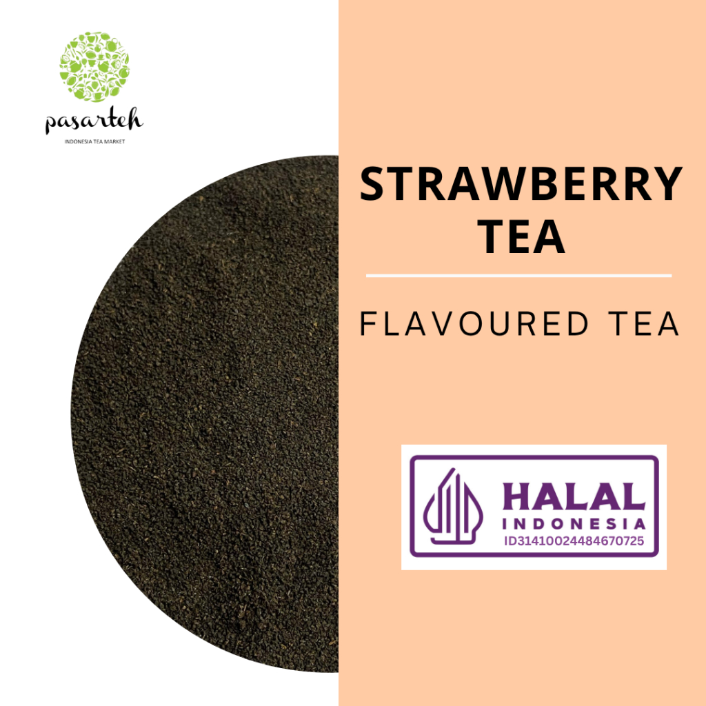 

[ pasarteh ] Strawberry Black Tea - 500 gram, 1 Kg I Teh Hitam I Black Tea I Teh Buah I Teh Strawberry I Fruit Tea