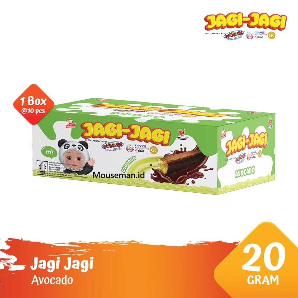 

Makanan Ringan Jagi Jagi Alpukat Momogi Snack 20gr - Avocado [1 Box @ 10 Pcs]