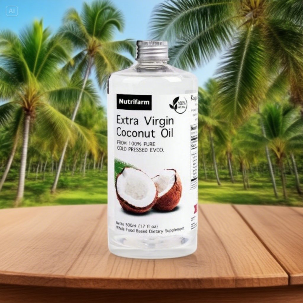 

Nutrifarm VCO Extra Virgin Coconut Oil Minyak Kelapa Original 500ml Meningkatkan daya tahan tubuh