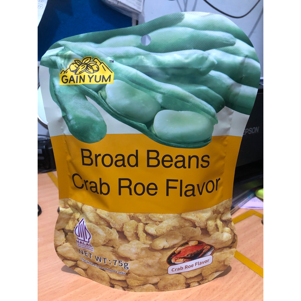 

Ganyuan/ Gain Yum Broad Beans Crab Roe Flavor 75gr ed. 01/26