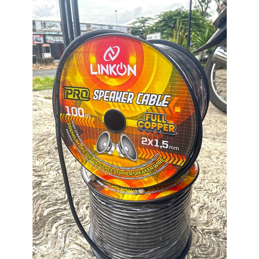 KABEL SPEAKER LINKON 215 2 X 1,5 TEMBAGA MURNI KABLE SPEAKER LINKON ISI 2