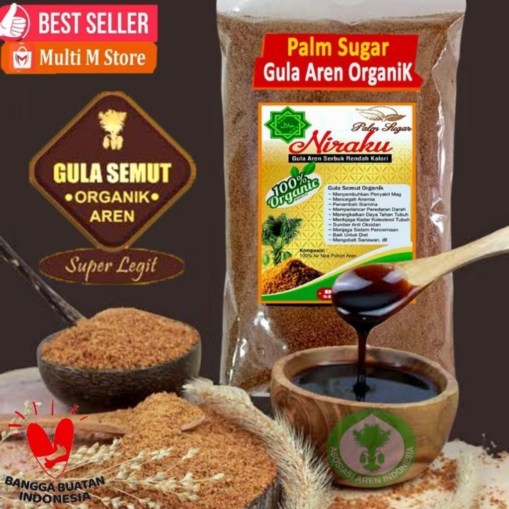 

500 Gram Gula Aren Semut Organik | Gula Rendah Kalori | Gula Non Diabetes