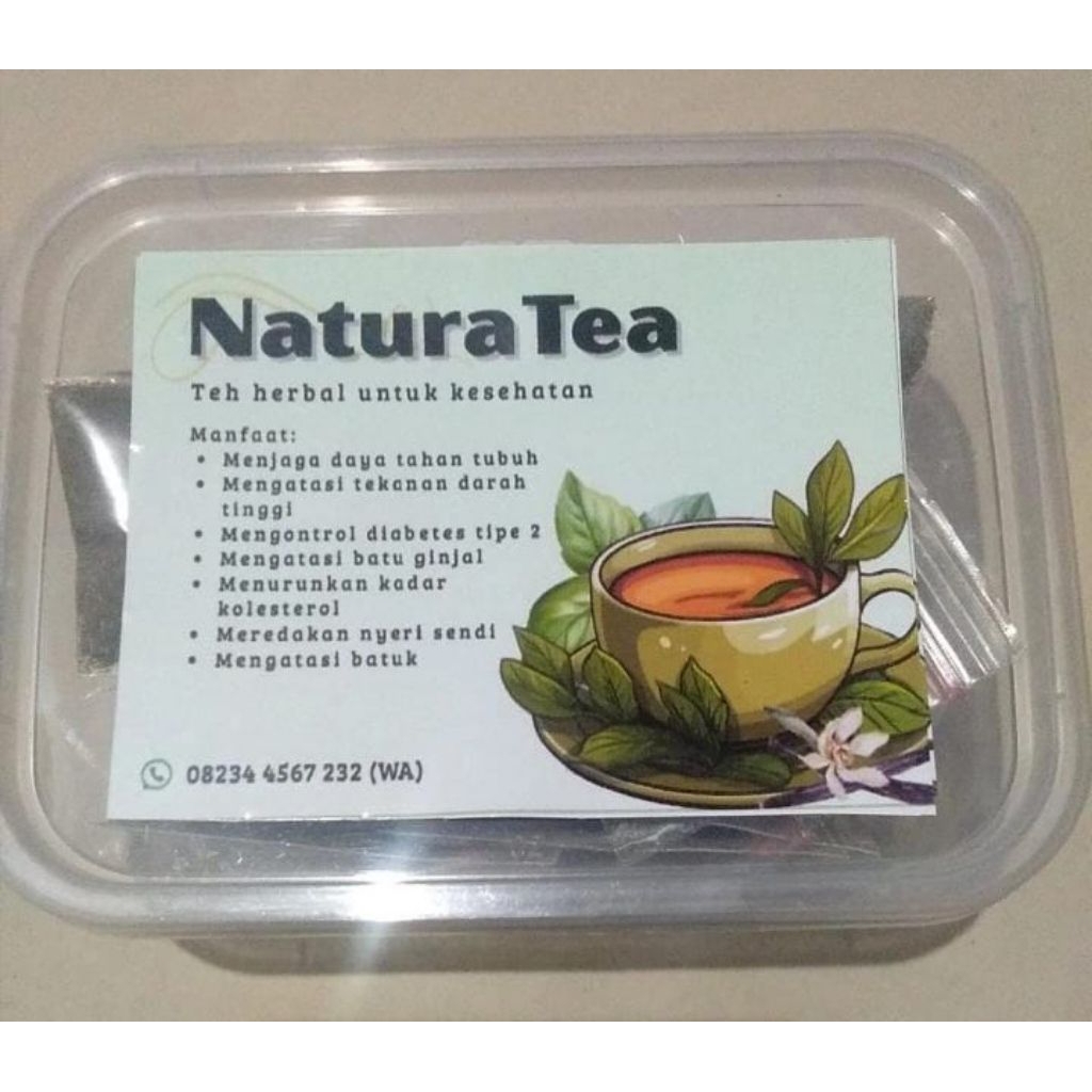 

NaturaTea - Teh Herbal Untuk Kesehatan | Untuk Diabetes Tipe 2, Hipertensi, Kolestrol, Nyeri Sendi