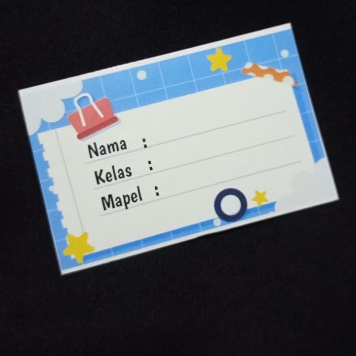

stiker label nama buku pelajaran isi 10