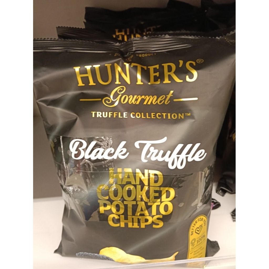

hunters gourmet black truffle hand cooked potato chips 25gr