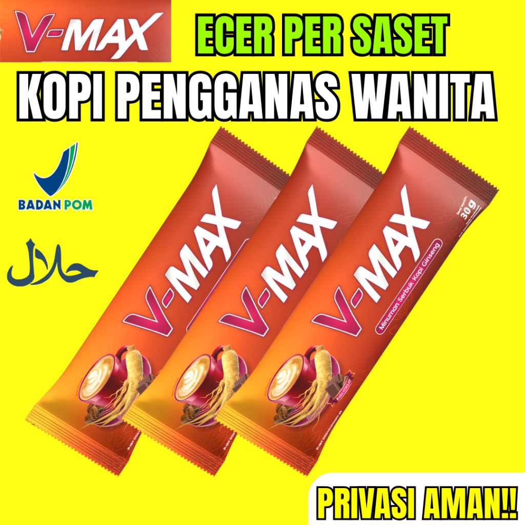 

Vmax Eceran kopi stamina penambah energi wanita Halal tanpa efek samping BPOM halal