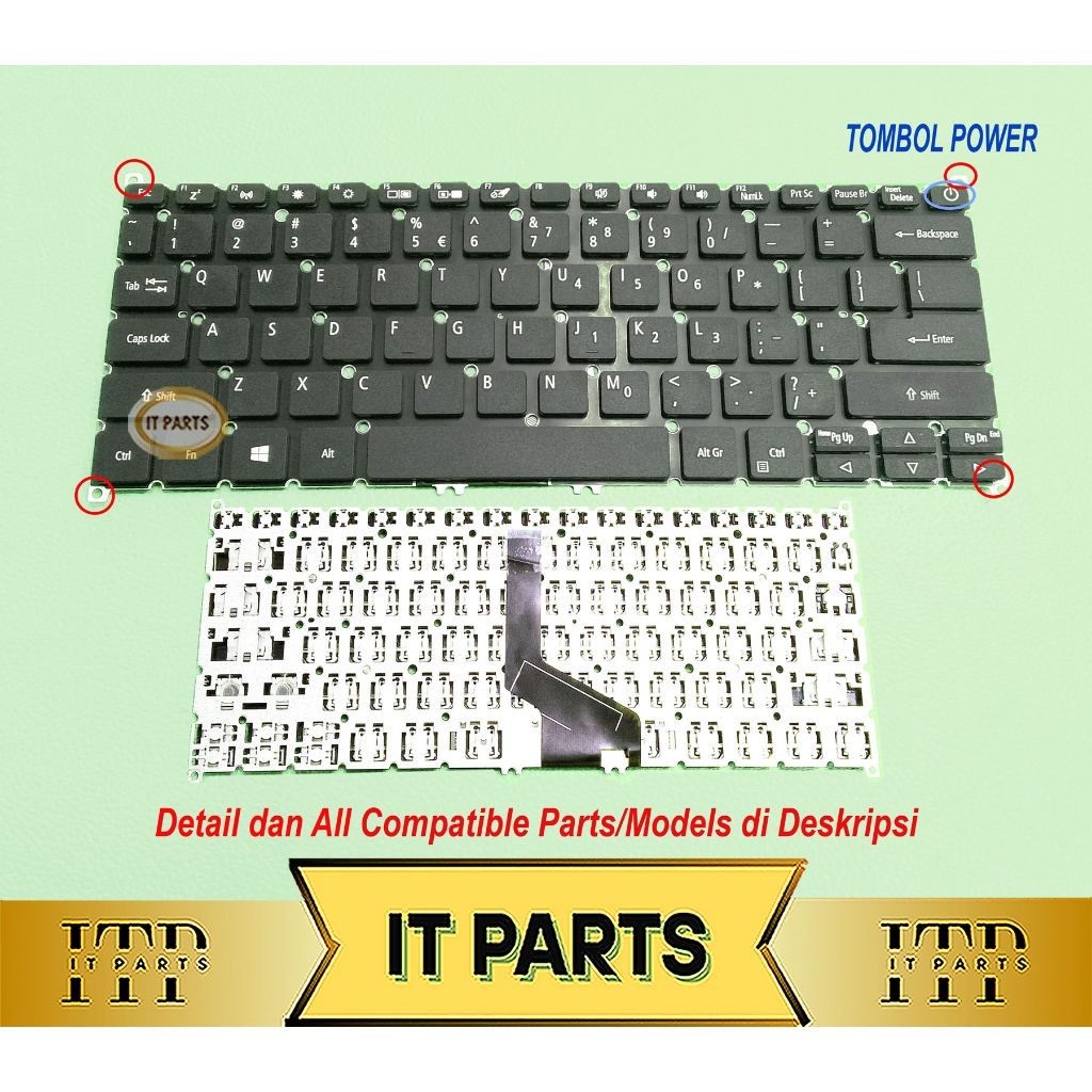 Keyboard Acer Swift 3 SF313-51 SF314-57 SF314-57G Black