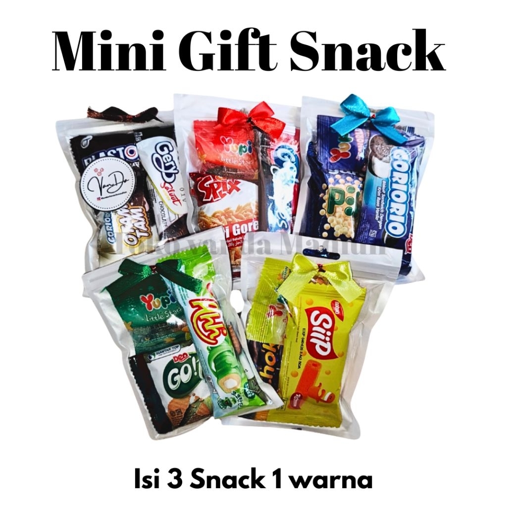 

Mini Gift Snack 1 warna Termurah isi 3snack