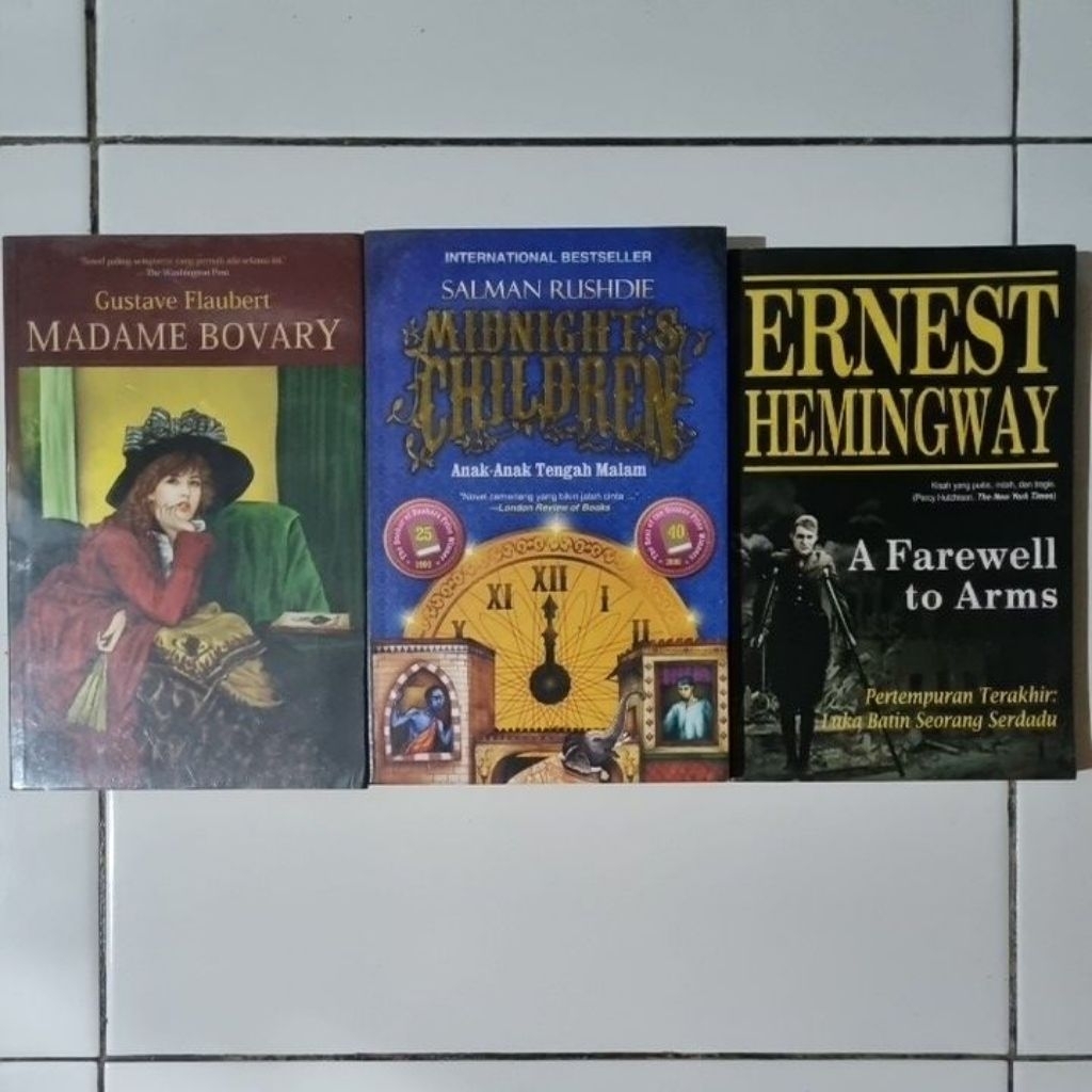 Novel Preloved Original Terjemahan | A Farewell to Arms by Ernest Hemingway | Madame Bovary by Gusta