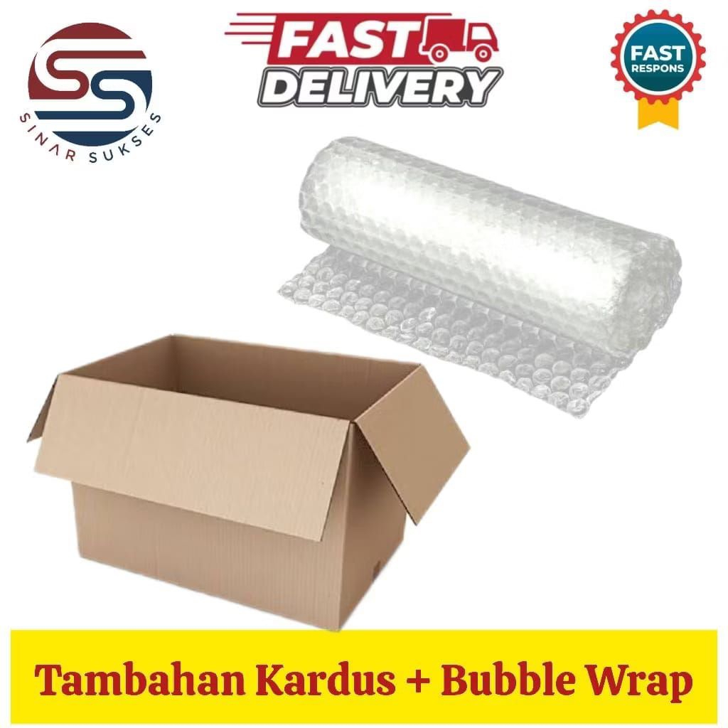 

kardus + bubble wrap