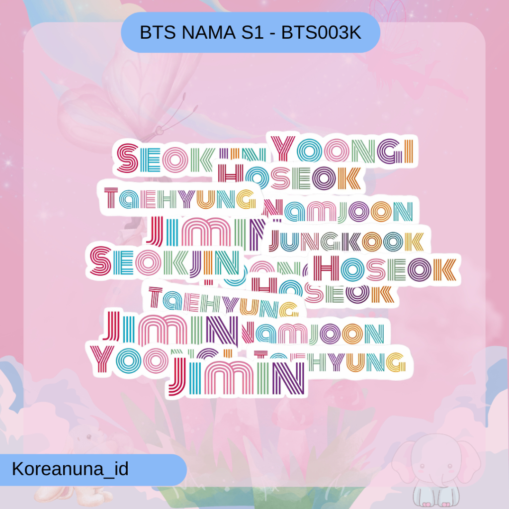 

Stiker Kpop BTS Nama Member Sticker Aesthetic Lucu Murah Berkualitas Sticker Jurnal Buku Glossy Premium