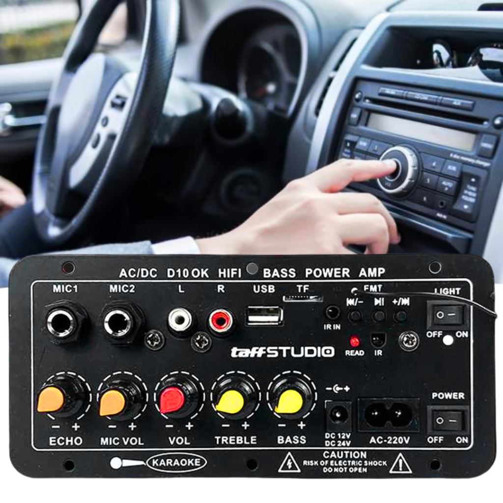 D10Ok Papan Ampli Amplifier Bluetooth Super Bass Mobil Rumahan Subwoofer Fm Diy 400W
