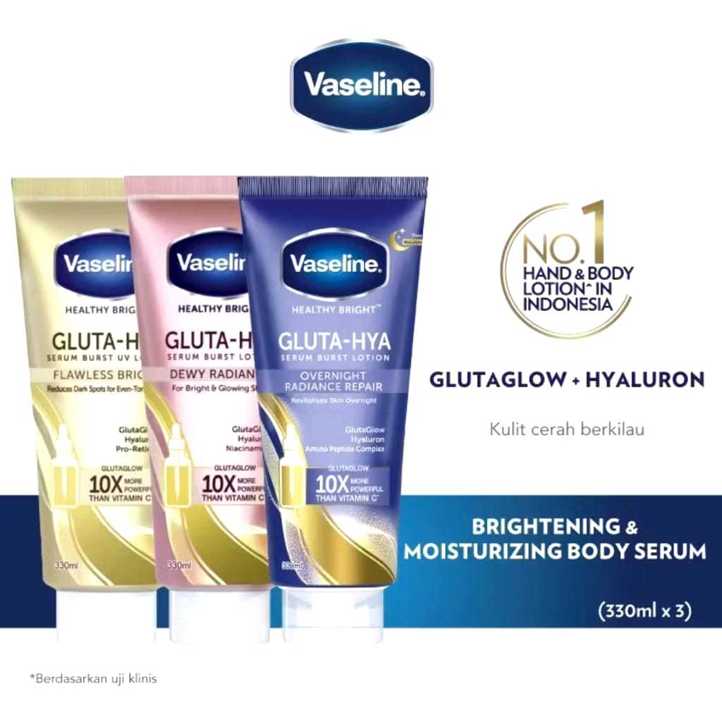 GS - Vaseline Healthy Bright Gluta-Hya Series 330ml
