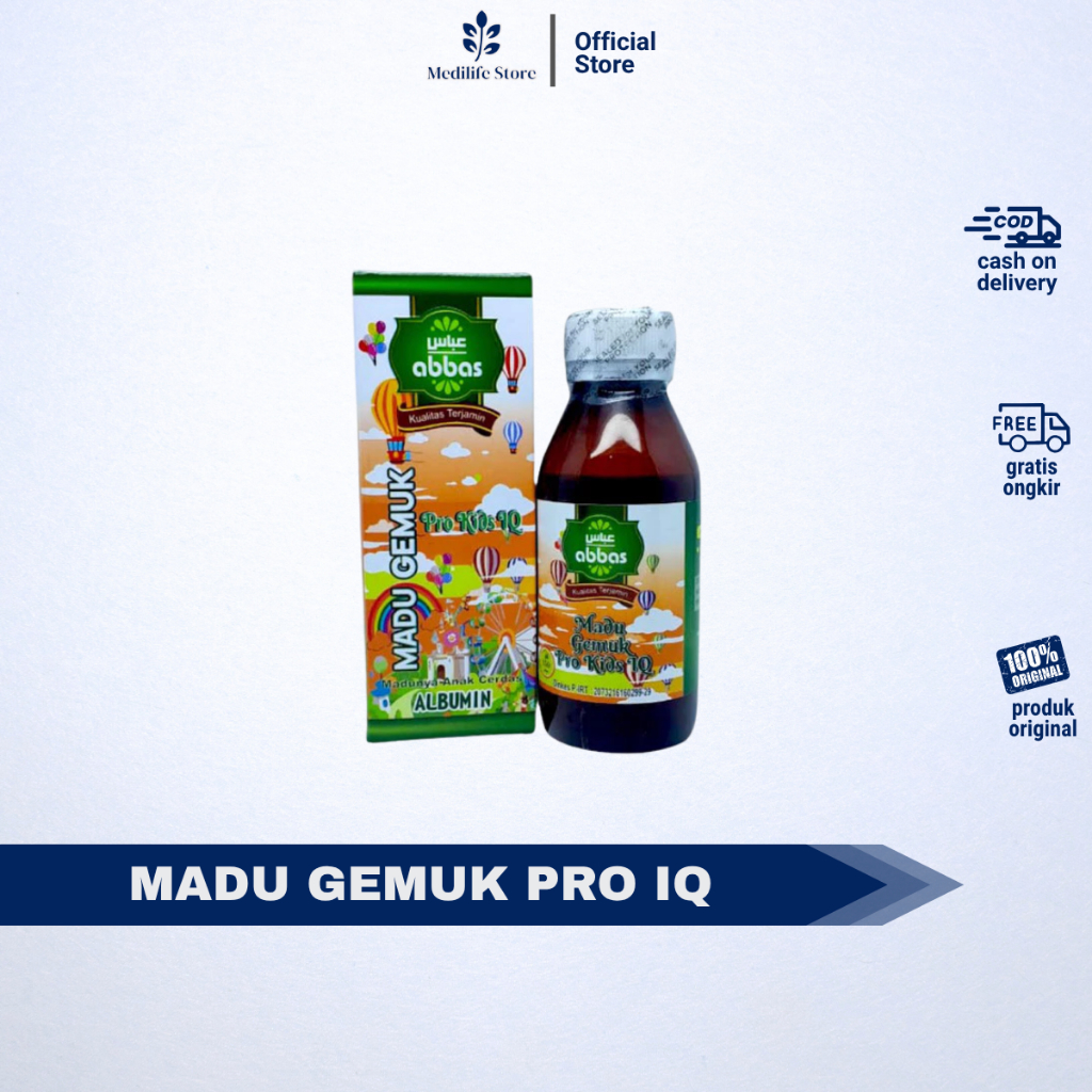 

MADU ANAK PRO KIDS IQ – madu plus albumin & herbal pintar | bantu gemuk alami & fokus belajar | cocok 1–12 tahun