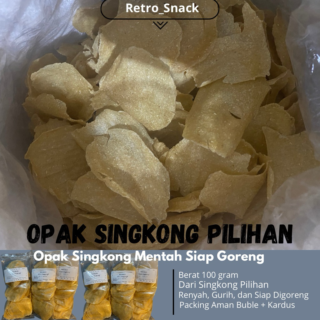 

Makanan Tradisional - Opak Singkong Mentah - Renyah, Enak, Menyehatkan - 100 gram