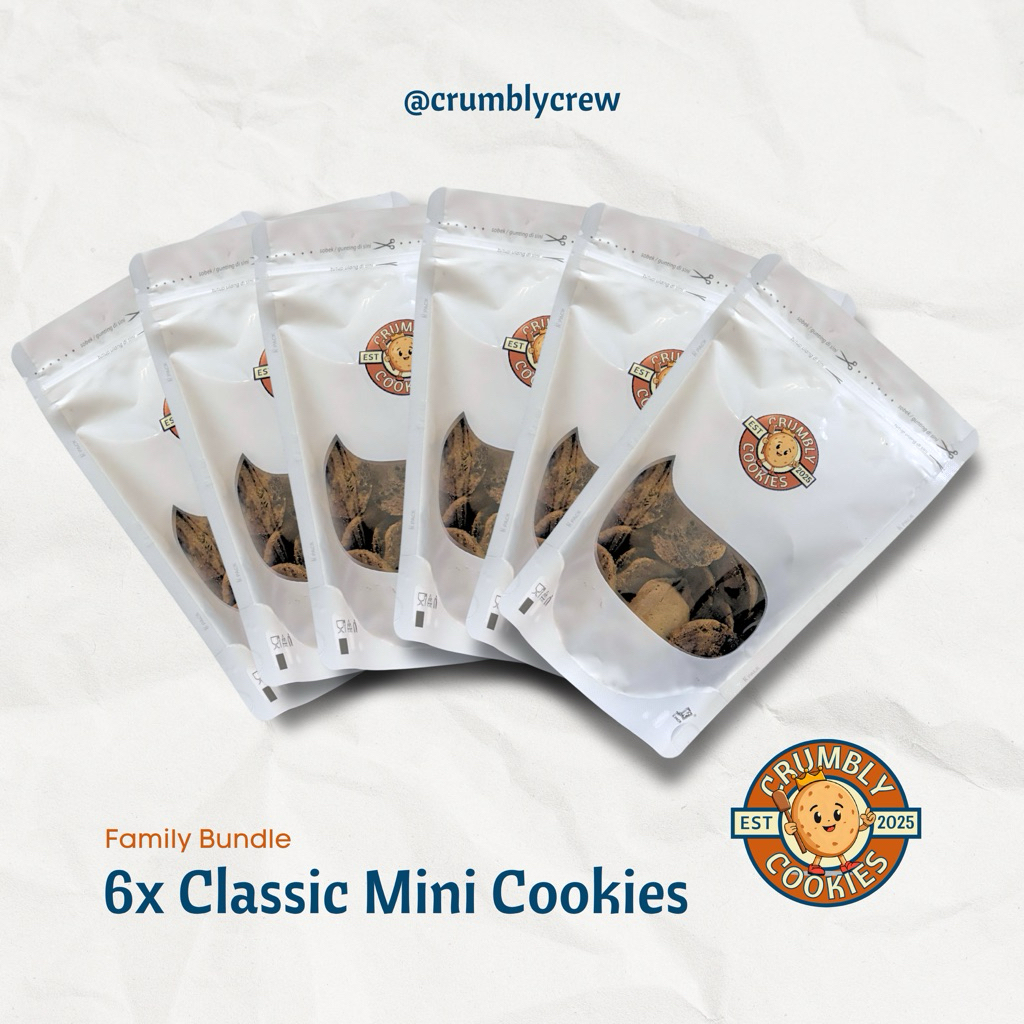 

Family Bundle - 6x Classic Mini Cookies - Crumbly Cookies