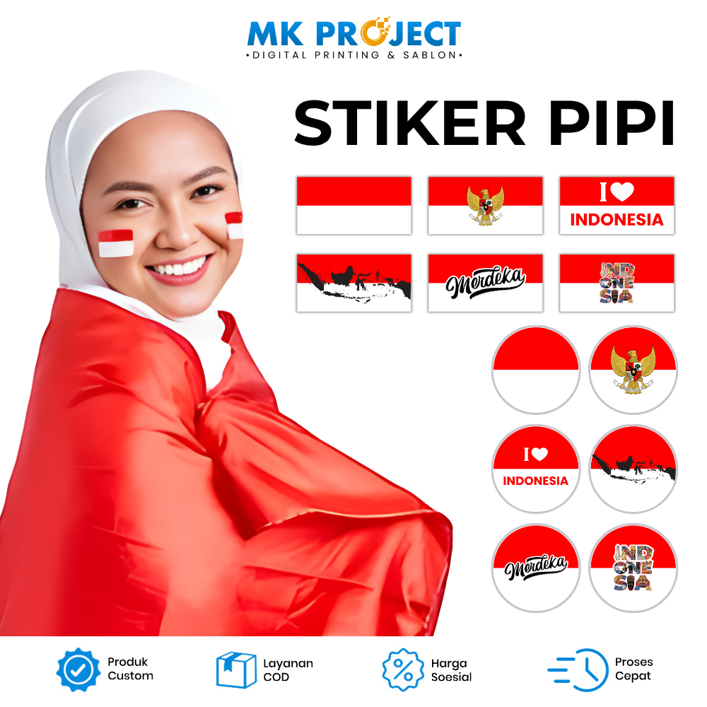 

STICKER PIPI MERAH PUTIH I LOVE INDONESIA HUT RI 80 COCOK UNTUK PANITIA 17 AGUSTUS / SUPPORTER