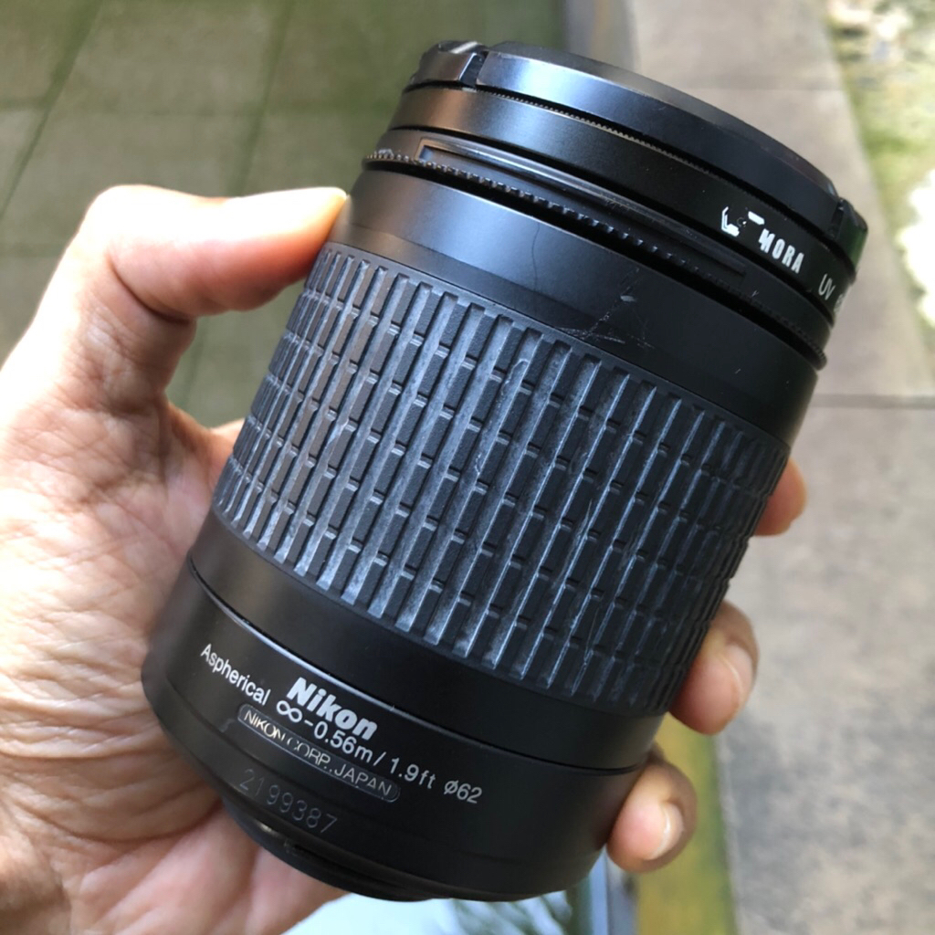 lensa nikon asperical 28-100 f 3.5-5.6 bekas
