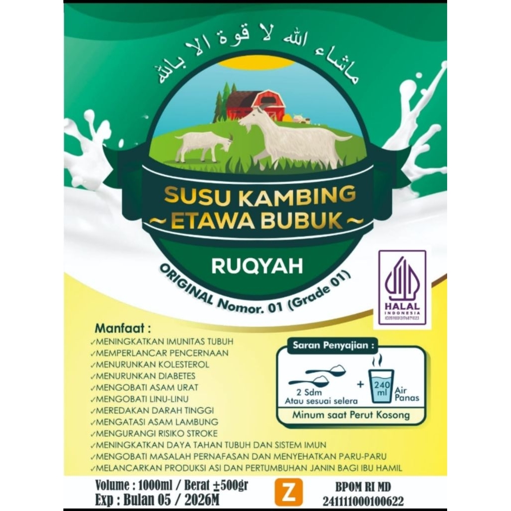 

Susu kambing Etawa grade 01 original