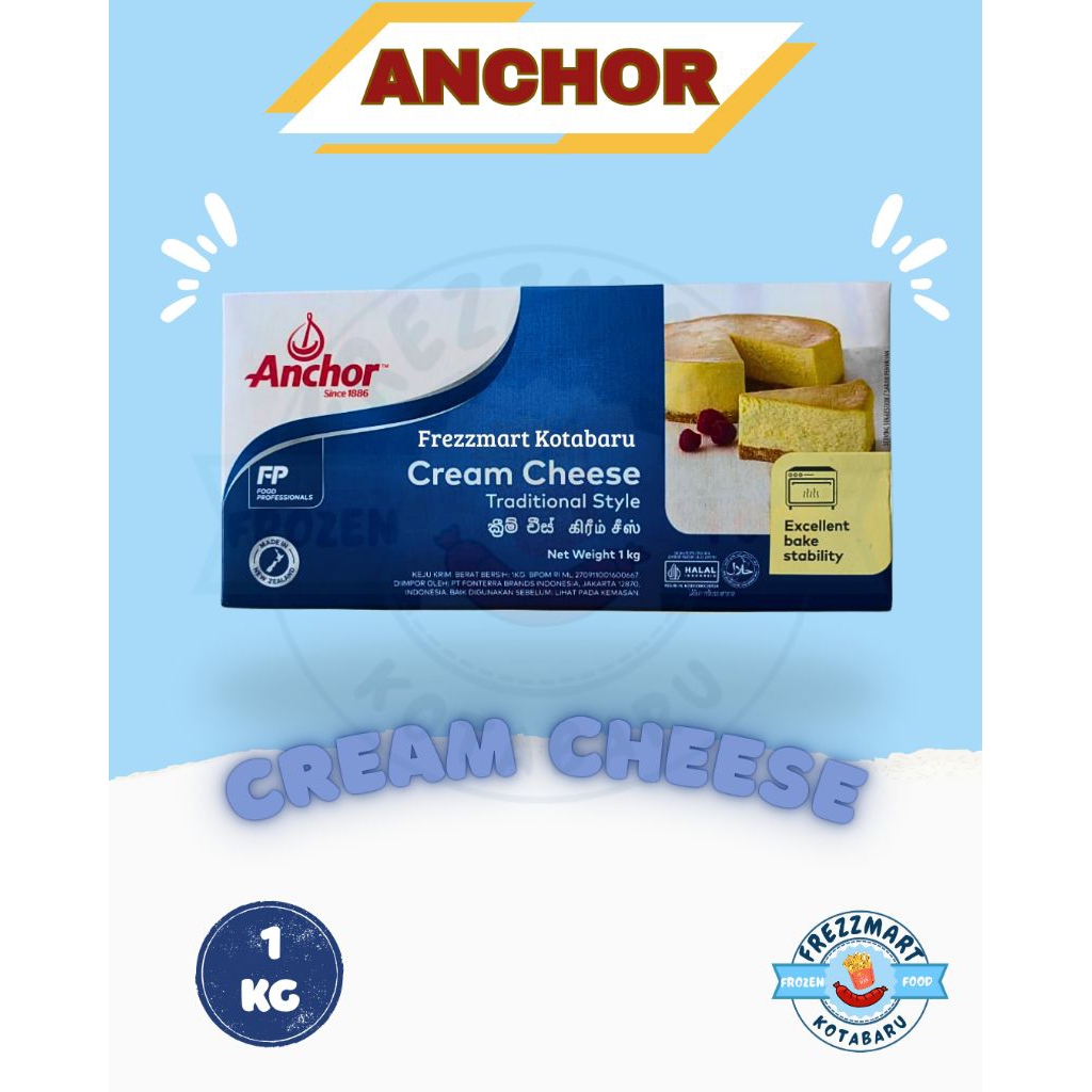 

Anchor Cream Cheese 1 KG Frezzmart Kotabaru