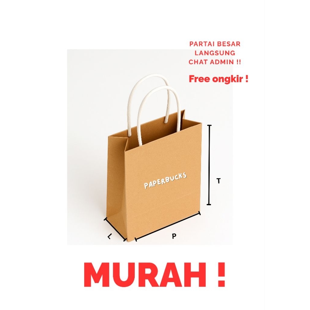 

Paperbag Kraft Custom 20*9*26